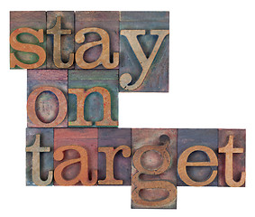 Image showing stay on target