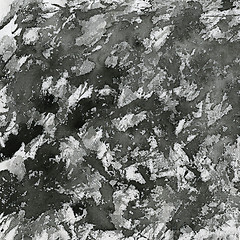 Image showing black paint splashes on canvas