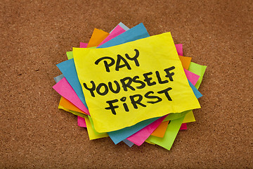 Image showing pay yourself first - reminder