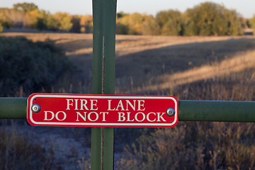 Image showing fire lane - do not block