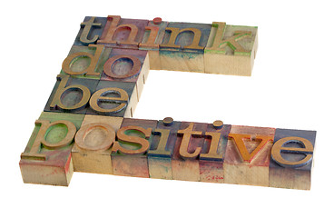 Image showing think, do, be positive - motivation