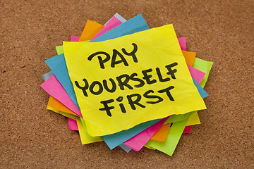 Image showing pay yourself first - reminder