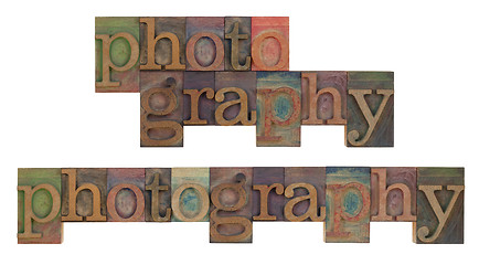 Image showing photography in vintage leeterpress 