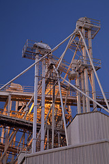 Image showing grain elevator at night