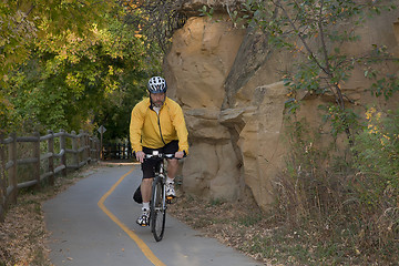 Image showing riding a bike on scenic trail