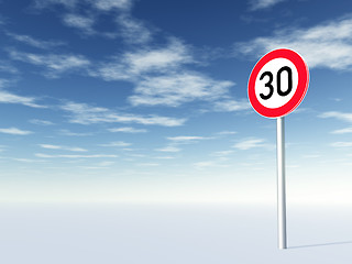 Image showing speed limit thirty