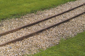 Image showing Miniature railway track