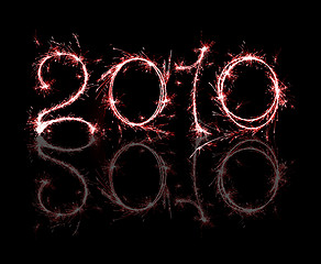 Image showing 2010 red writing