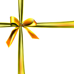 Image showing white packaging with golden ribbon