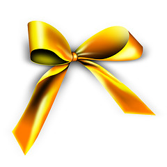 Image showing golden ribbon for a gift