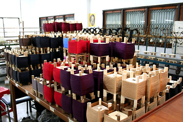 Image showing Colorful silk threads
