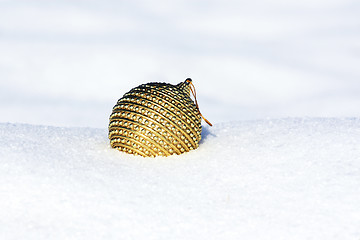 Image showing christmas ball in snow