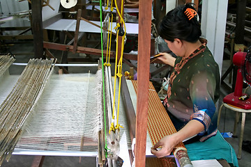 Image showing Silk Weaving