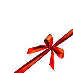 Image showing red gift ribbon