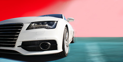 Image showing White Sports Car