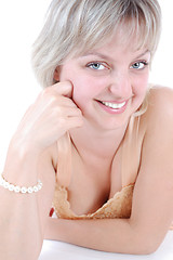 Image showing beautiful blond smiling girl