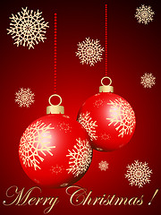 Image showing Cristmas red balls