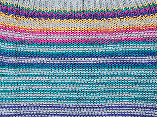 Image showing Background from knitted colors fabrics