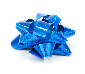 Image showing Blue gift bow