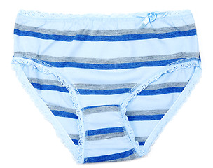 Image showing Blue striped male undershorts