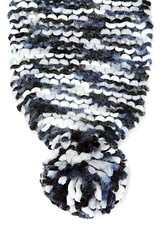 Image showing Part knitted warm scarf