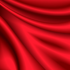 Image showing Red silk background