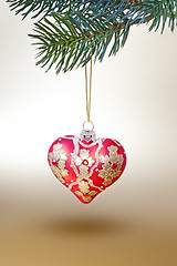 Image showing red christmas heart