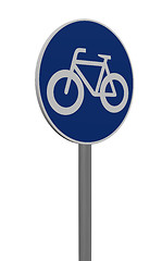 Image showing roadsign bicycle