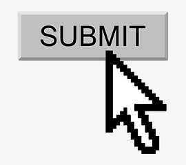 Image showing Abstract Submit button and arrow-cursor