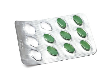 Image showing green pills