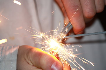 Image showing Sparklers in lighting