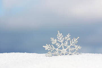 Image showing frozen snowflake