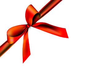 Image showing Beautiful, red ribbon