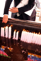 Image showing Lighting incense