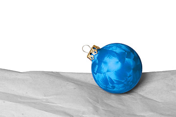 Image showing blue christmas ball