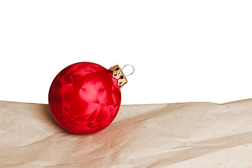 Image showing red christmas ball