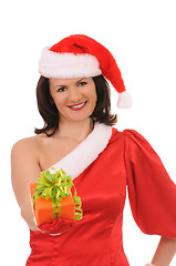 Image showing woman  santa