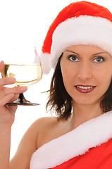 Image showing woman  santa