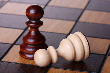 Image showing Two pawns 