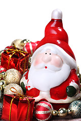Image showing Santa Claus with Christmas decorations