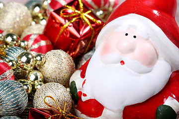 Image showing Santa Claus with Christmas decorations