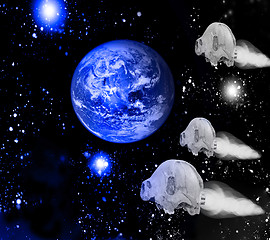Image showing Bone spaceships