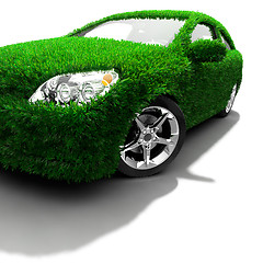 Image showing The metaphor of the green eco-friendly car