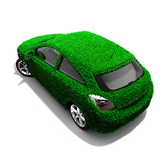 Image showing The metaphor of the green eco-friendly car