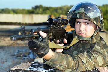 Image showing Portrait of soldier