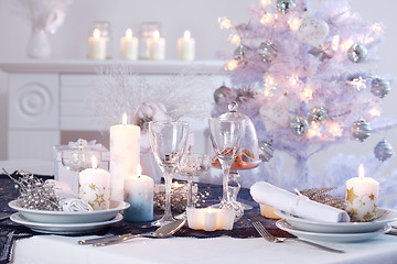 Image showing Place setting for Christmas