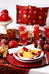 Image showing Place setting for Christmas