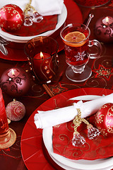 Image showing Place setting for Christmas