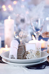 Image showing Place setting for Christmas