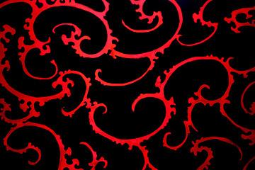 Image showing chinese style background in black and red